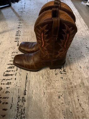 Classic Brown Leather Western Cowboy Boots for Men